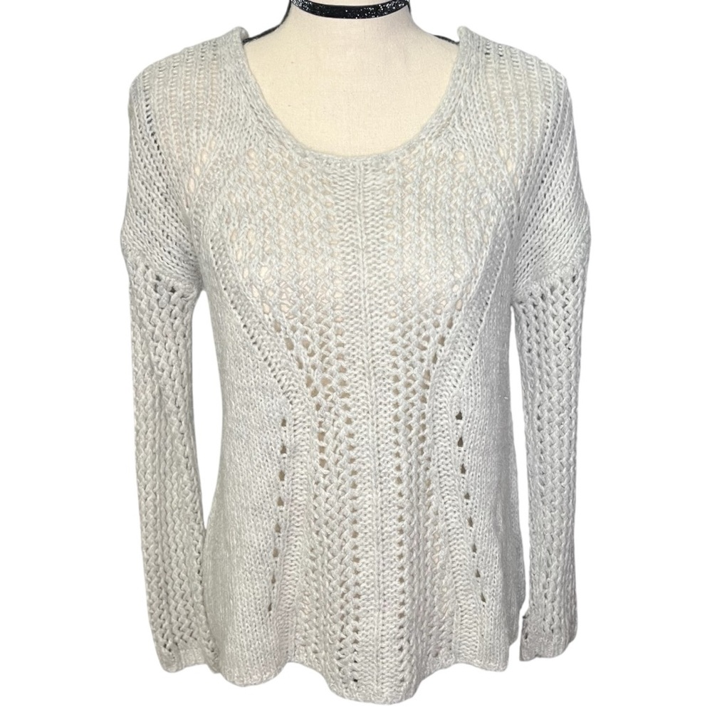 Soft Surroundings knit pullover sweater soft light grey
